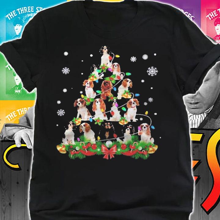 Cavalier King Charles Spaniel Christmas Tree Lights Dog Xmas Shirt t-shirt shirt