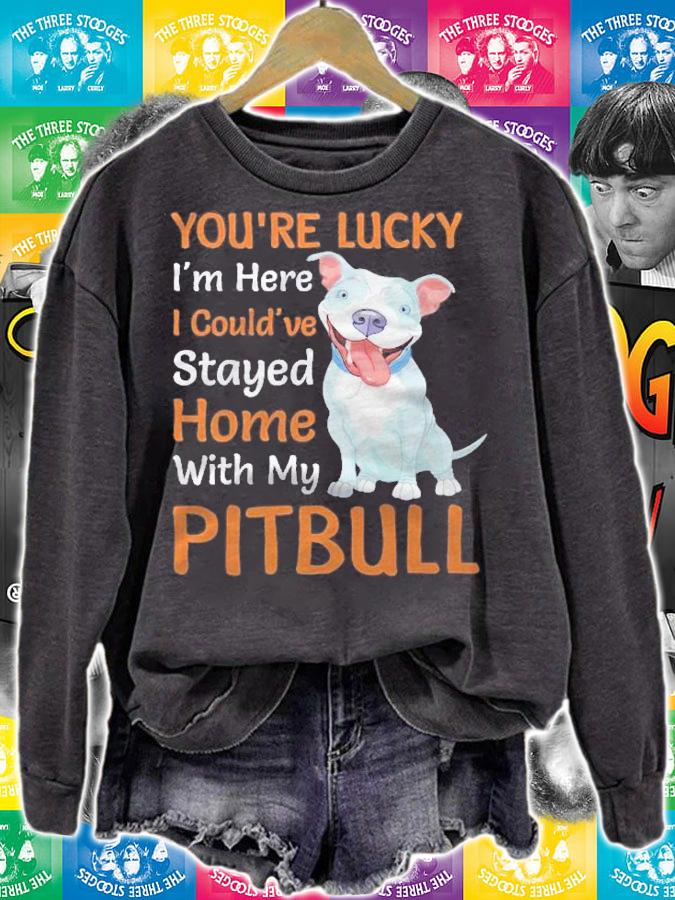 Dogs I Couldve Stayed Home With My Pitbull Shirt t-shirt