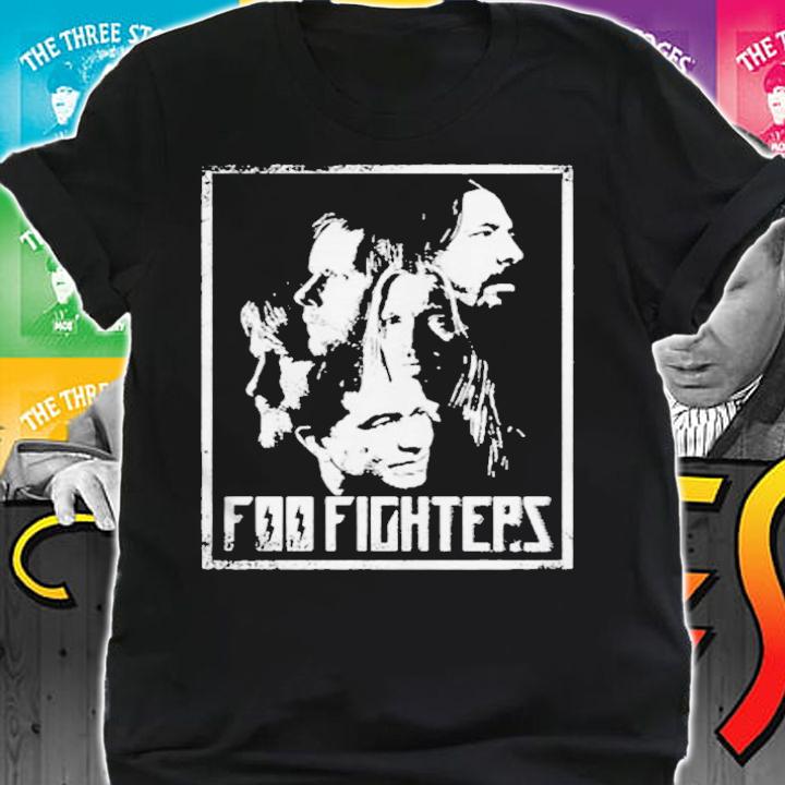 Foo fighters rock band black and white shirt t-shirt shirt