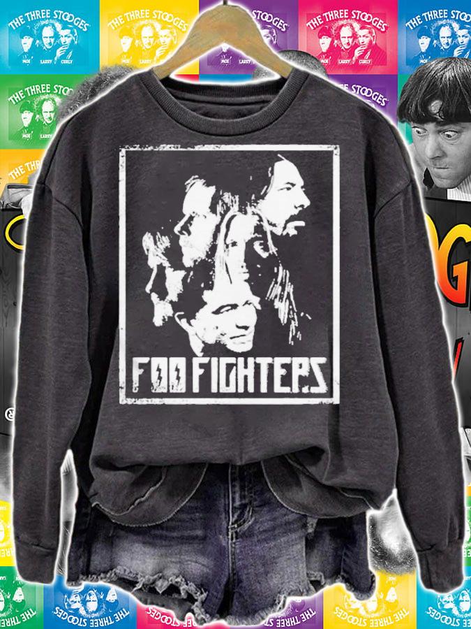 Foo fighters rock band black and white shirt t-shirt sweatshirt