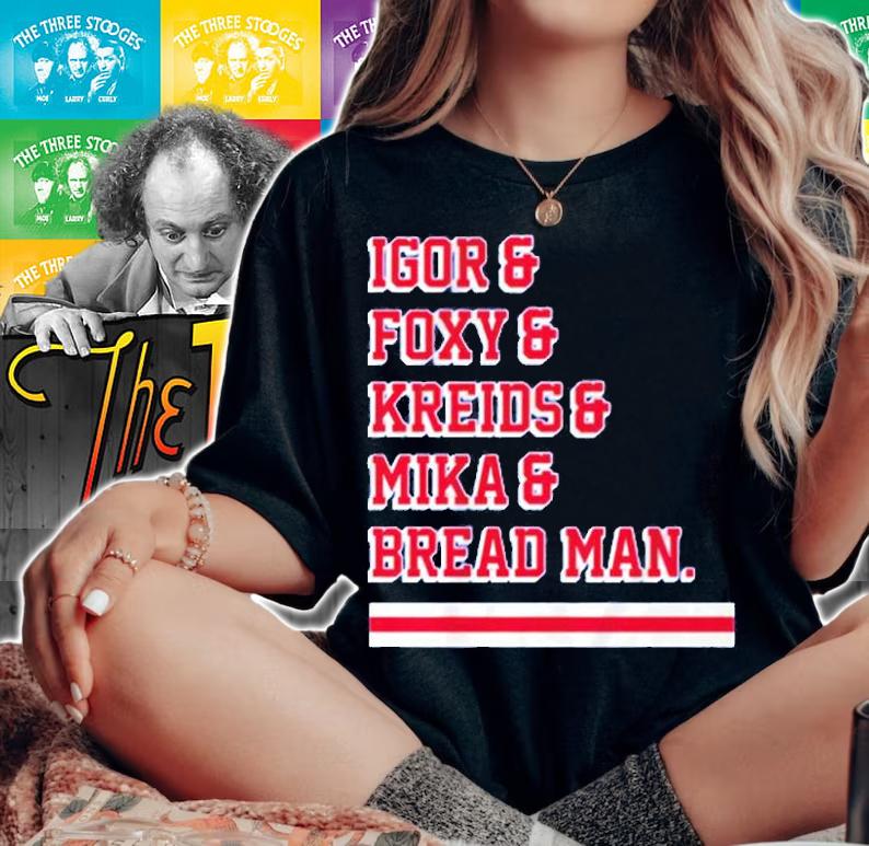 Igor And Foxy And Kreids And Mika And Bread Man T-Shirt t-shirt woman shirt