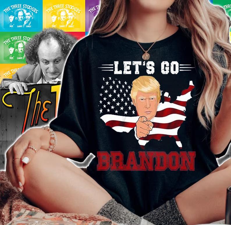 Let's Go Brandon Pro Trump American Map T-Shirt t-shirt