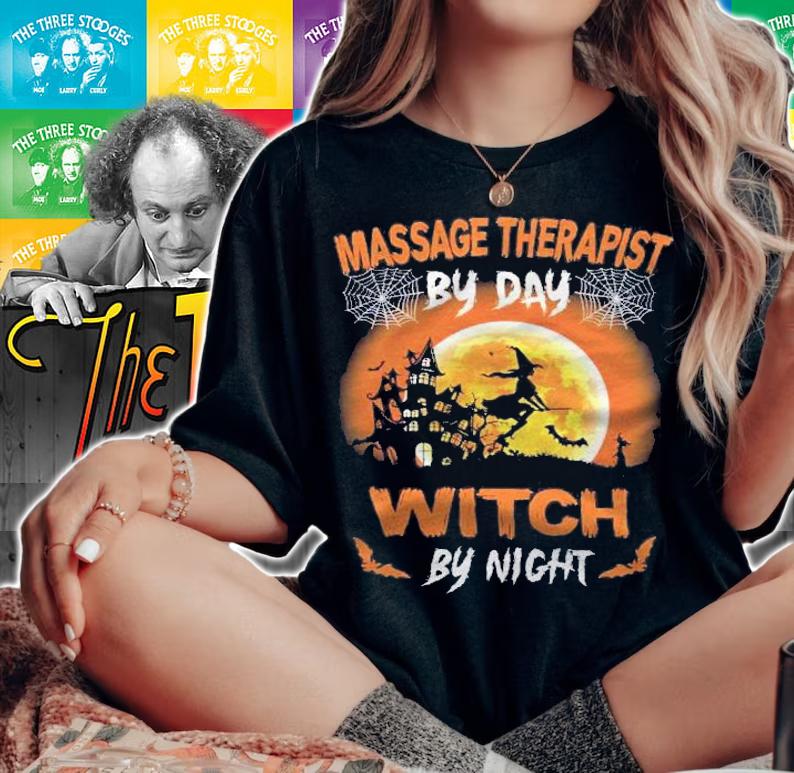 Massage Therapist By Day Witch By Night Halloween Gift Shirt t-shirt woman shirt