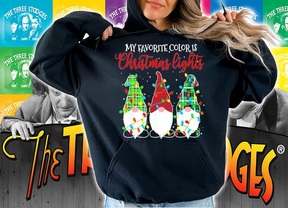 My Favorite Color Is Christmas Lights Gnomie T-Shirt t-shirt