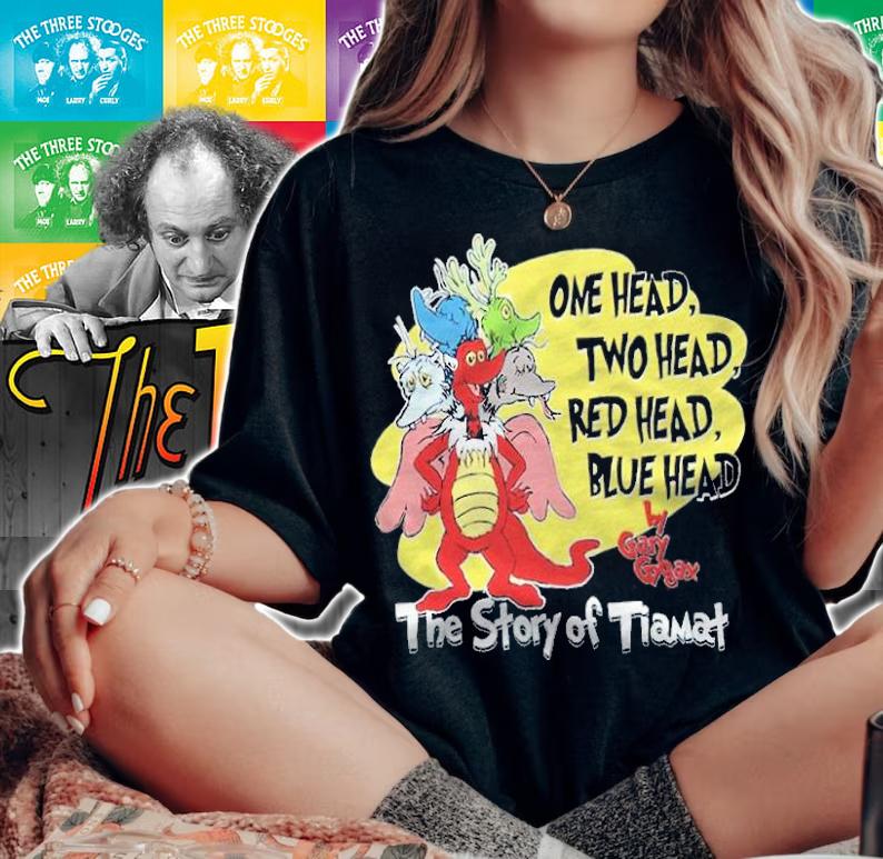 One Head Two Head Red Head Blue Head The Story Of Tiamat Shirt t-shirt