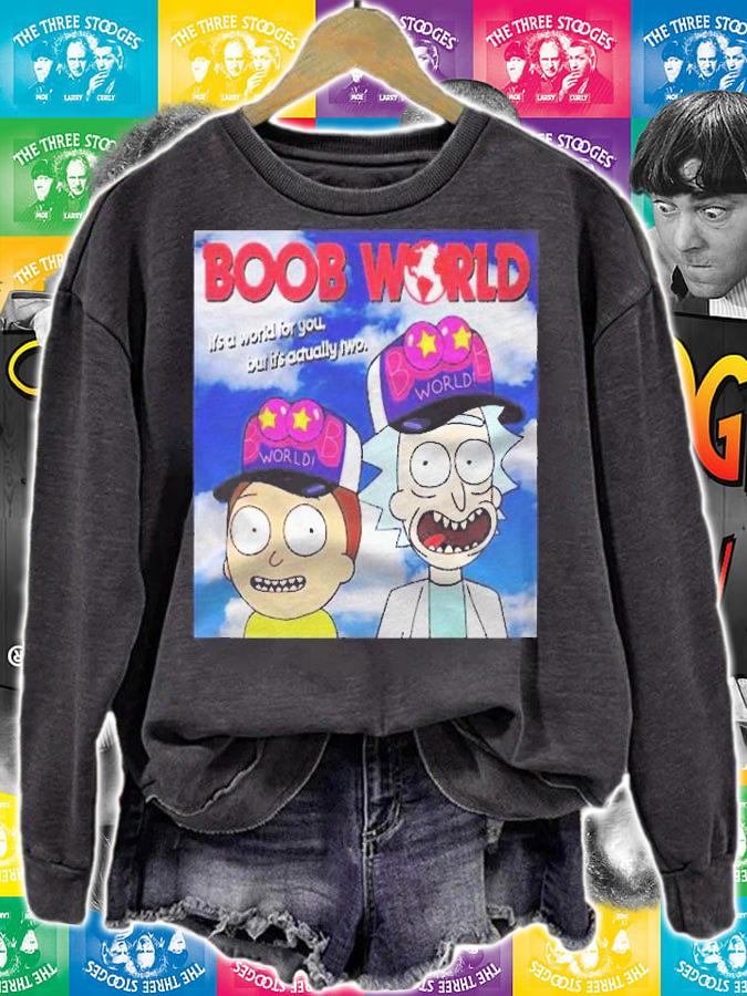 Rick And Morty Boob World Blue Shirt t-shirt sweatshirt