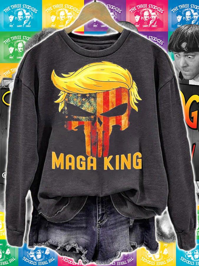 The Great Maga King Donald Trump Skull Maga King T-Shirt t-shirt