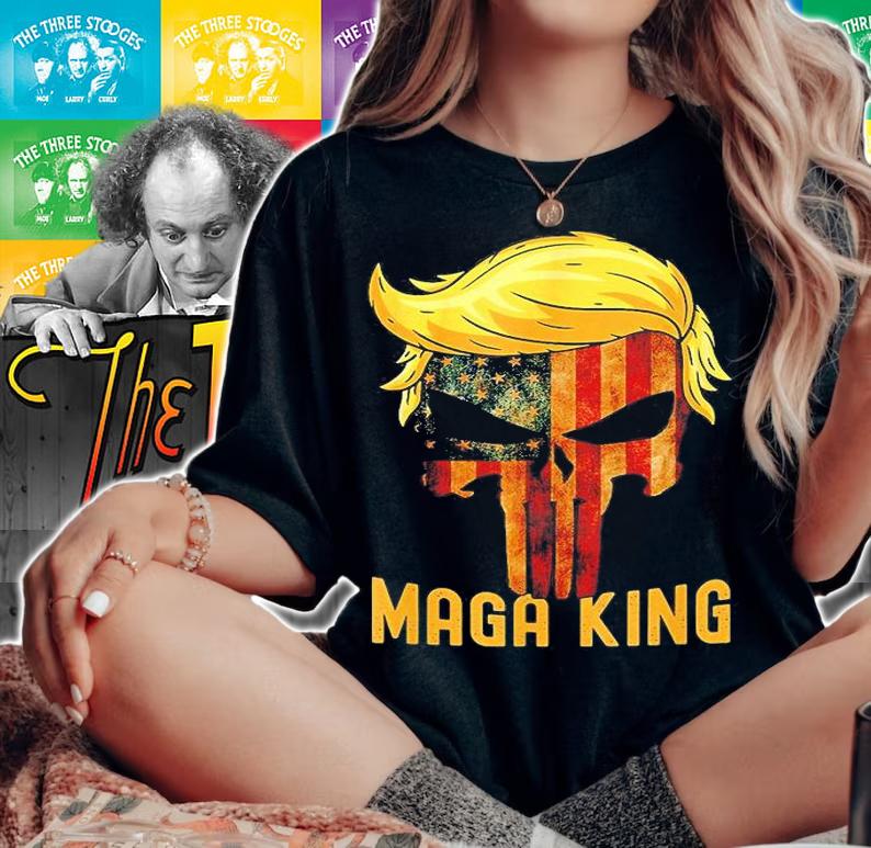 The Great Maga King Donald Trump Skull Maga King T-Shirt t-shirt