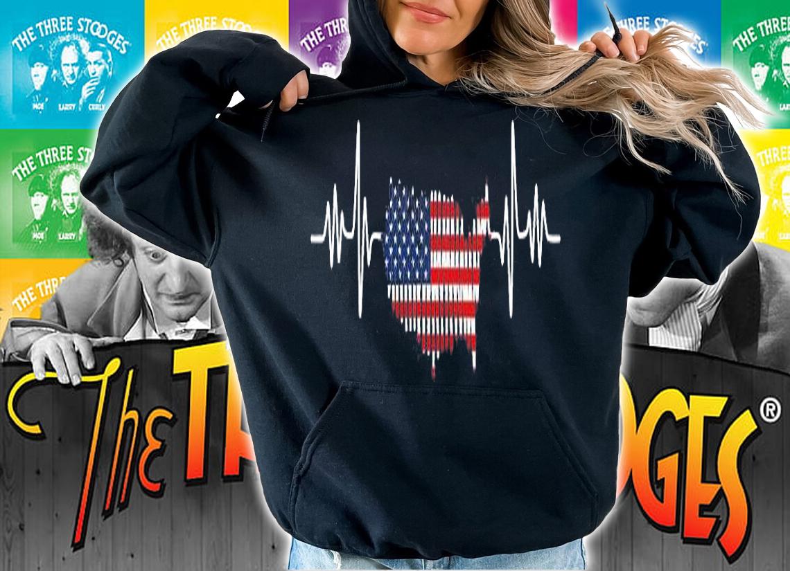 HEARTBEAT FLAG USA Patriotic American Happy 4th Of July T-Shirt t-shirt
