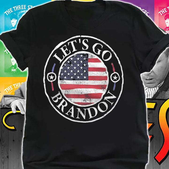 Let's Go Brandon Chant Anti Liberal USA Flag, Anti Joe Biden T-Shirt t-shirt