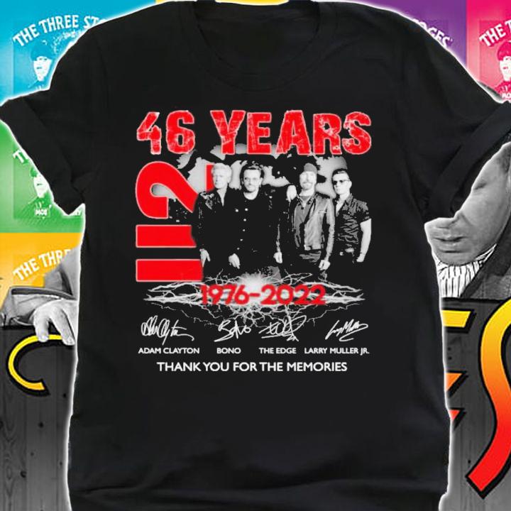 Official 46 Years U2 1976-2022 Signatures Thank You For The Memories Shirt t-shirt shirt