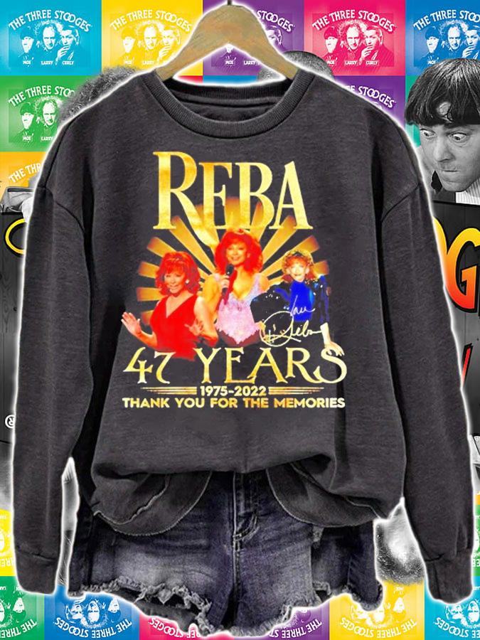 Reba 47 Years 1975-2022 Signatures Thank You For The Memories T-Shirt t-shirt sweatshirt