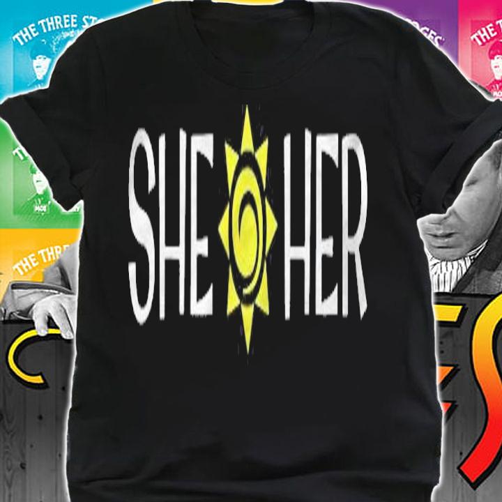 She Her Non Binary Gender Pronouns Genderqueer Shirt t-shirt