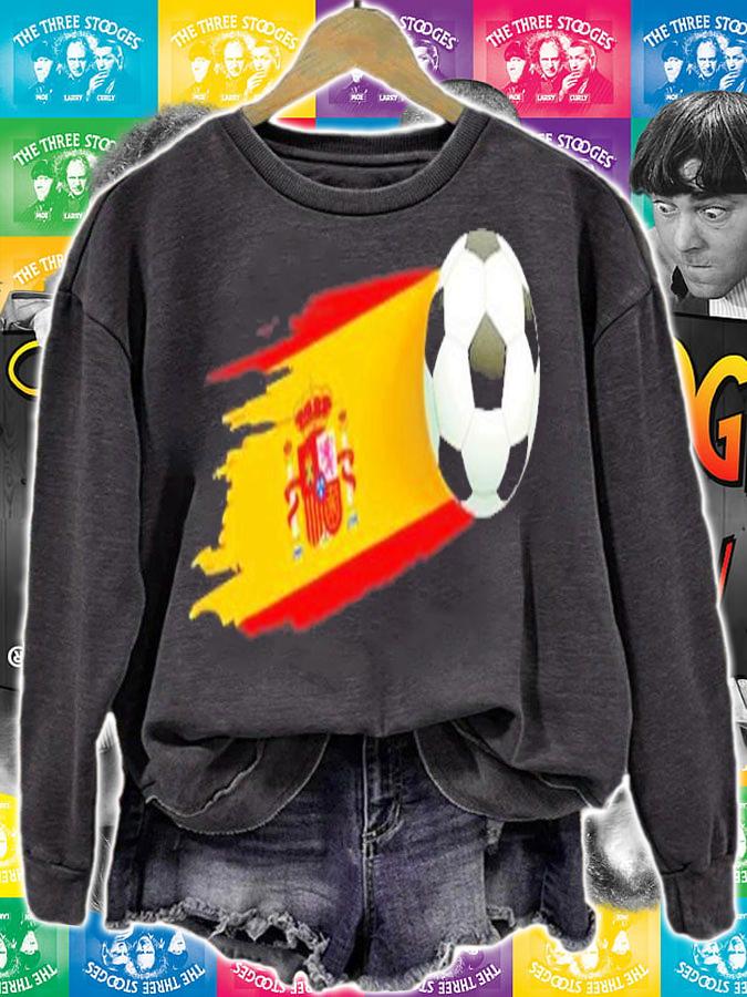Spain Soccer Ball Spain Flag Jersey Spanish Football Fan T-Shirt t-shirt sweatshirt