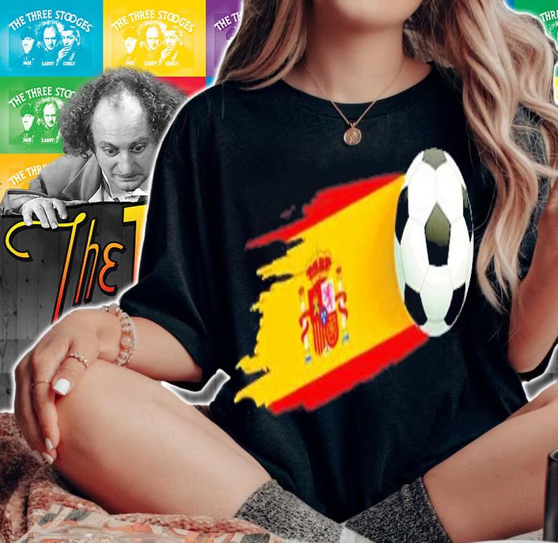 Spain Soccer Ball Spain Flag Jersey Spanish Football Fan T-Shirt t-shirt woman shirt