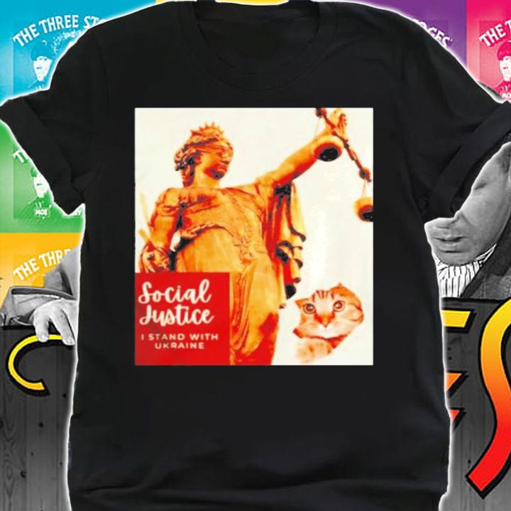 Cat Social Justice I Stand With Ukraine Shirt t-shirt shirt