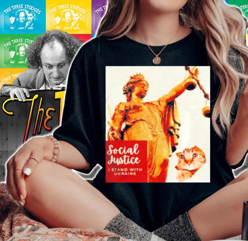 Cat Social Justice I Stand With Ukraine Shirt t-shirt woman shirt
