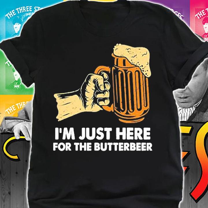 Im Just Here For The Butterbeer Retro Butterscotch Beer T-Shirt t-shirt shirt