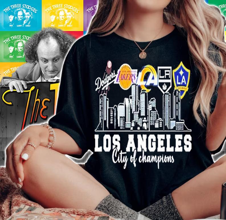 Los Angeles City Of Champions Dodgers Lakers Rams Galaxy T-Shirt t-shirt