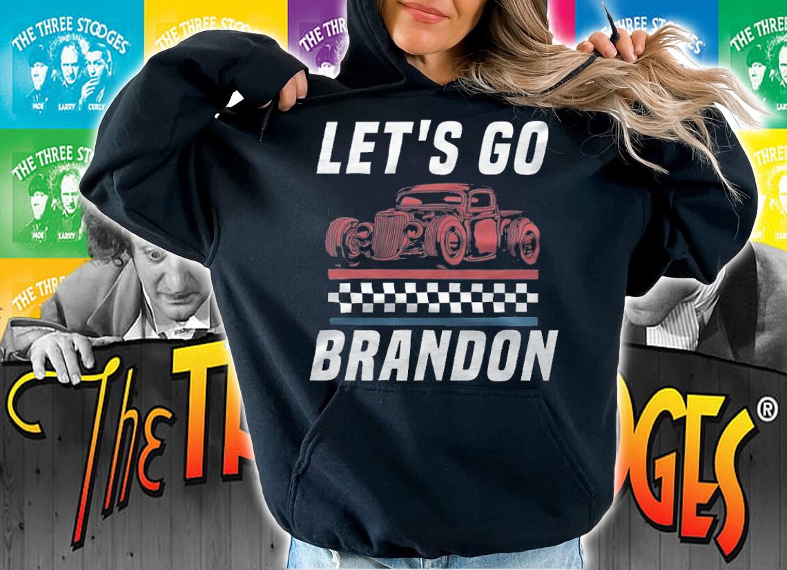 Premium let's Go Brandon Classic Racing Old Car White T-Shirt t-shirt