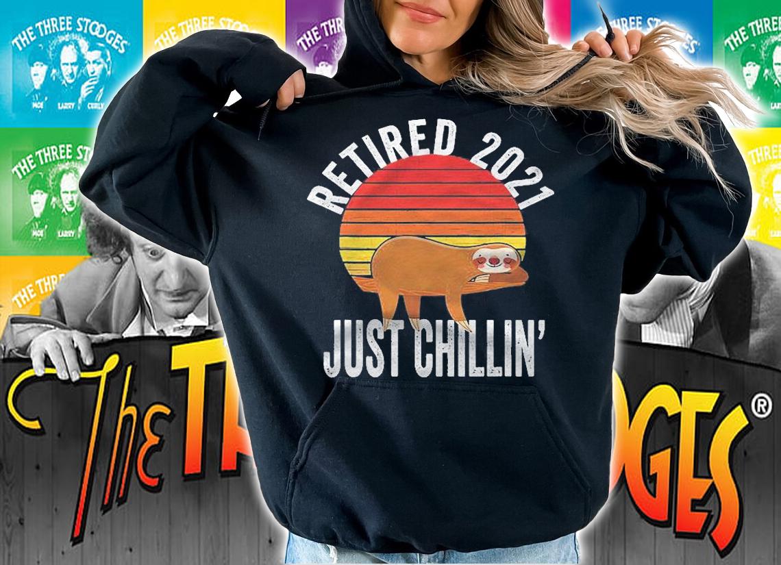 Retired 2021 Vintage Sunset Sloth Retirement Just Chilling Shirt t-shirt hoodie