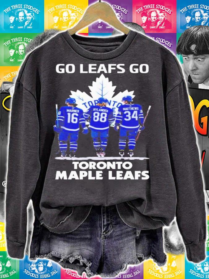 Toronto Maple Leafs Go Leafs Go Mitch Marner Vs William Nylander And Auston Matthews Shirt t-shirt sweatshirt