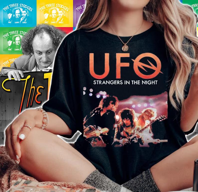 UFO band strangers in the night T-shirt t-shirt