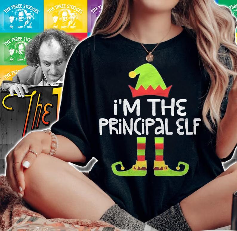 Im The Principal Elf Matching Christmas Costume shirt t-shirt woman shirt