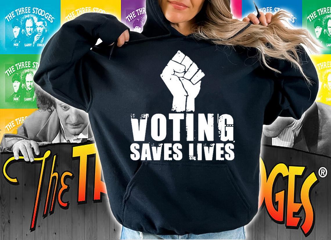 Rainy Studios Voting Saves Lives T-Shirt t-shirt hoodie