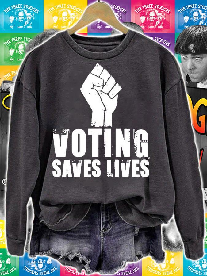 Rainy Studios Voting Saves Lives T-Shirt t-shirt sweatshirt