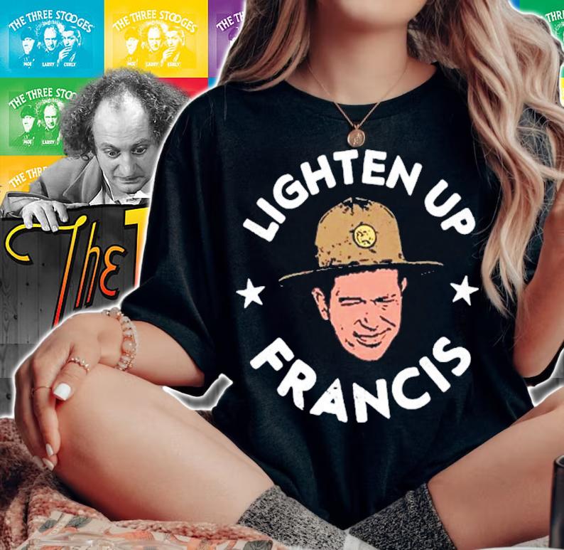 Stripes Parody Lighten Up Francis Shirt t-shirt woman shirt