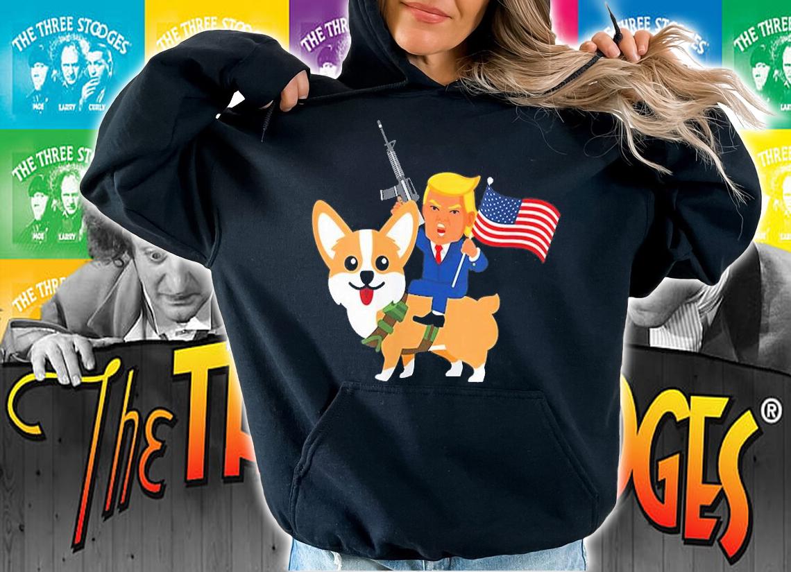 Trump Corgi Gun Merica Election Donald Trump T-Shirt t-shirt hoodie