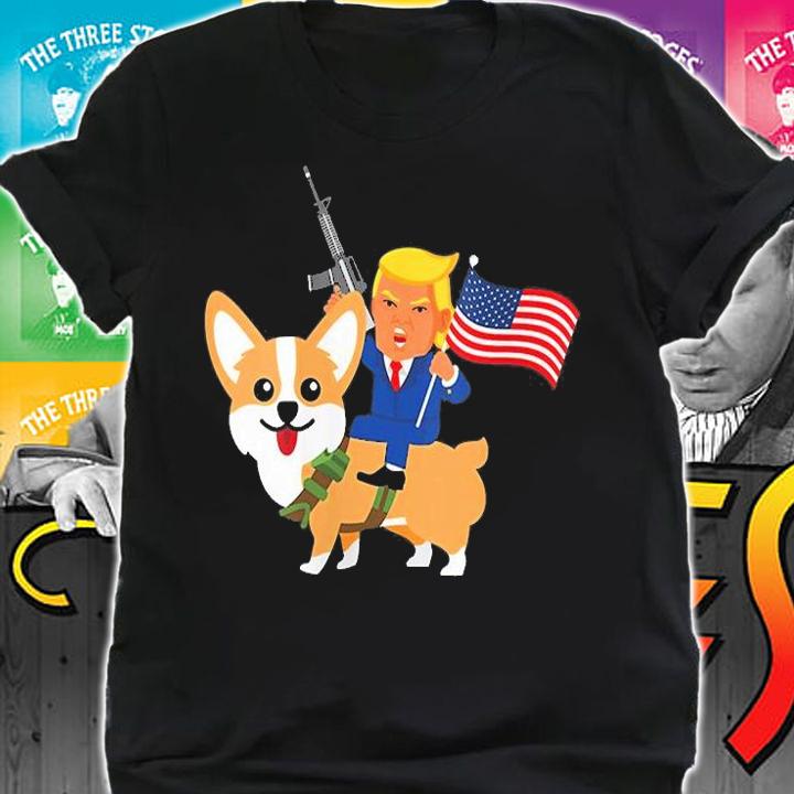 Trump Corgi Gun Merica Election Donald Trump T-Shirt t-shirt shirt