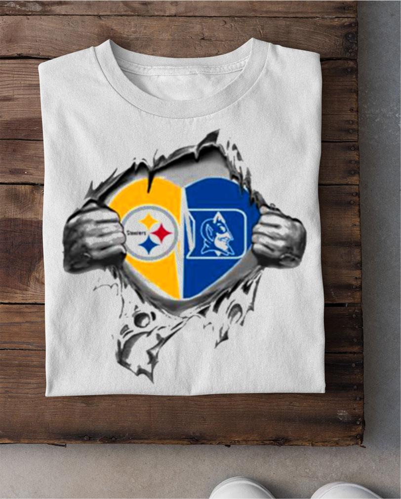 Blood Inside Me Pittsburgh Steelers And Duke Blue Devils t-shirt shirt
