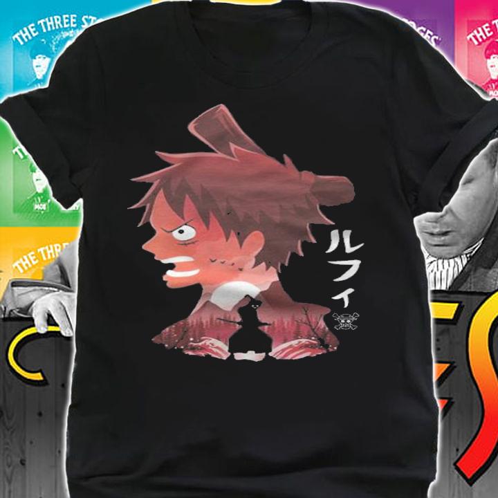 One Piece Luffy Samurai Japanese style T-shirt t-shirt