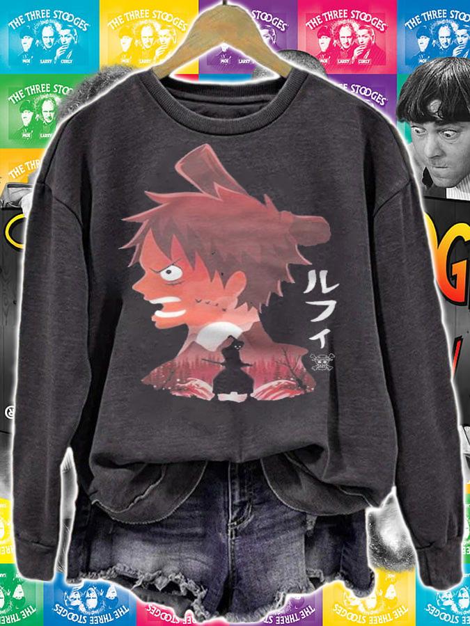 One Piece Luffy Samurai Japanese style T-shirt t-shirt