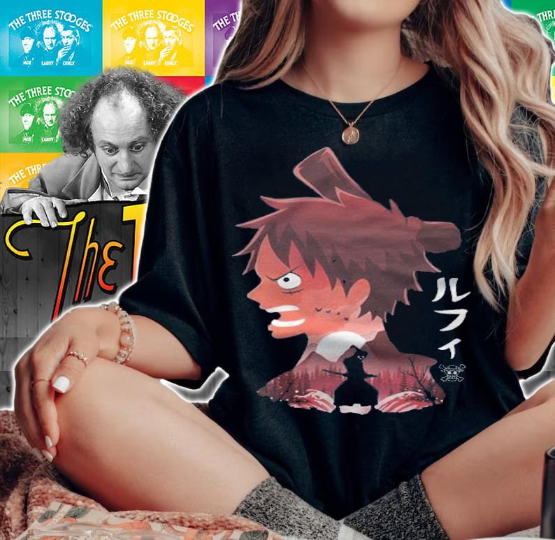 One Piece Luffy Samurai Japanese style T-shirt t-shirt