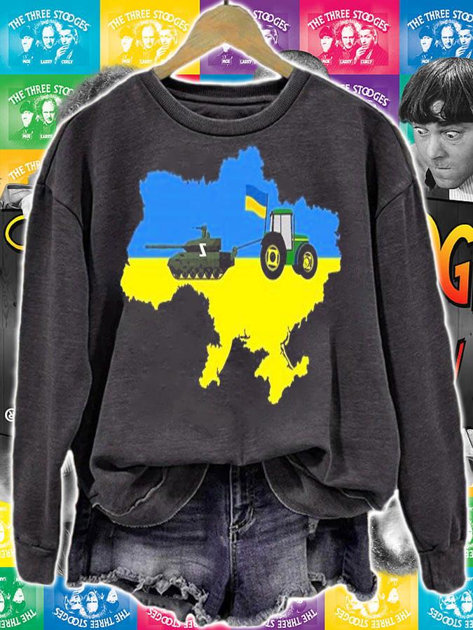 Ukrainian Tractor Pulling A Russian Tank T-Shirt t-shirt sweatshirt