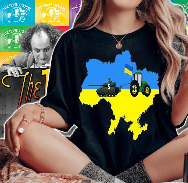 Ukrainian Tractor Pulling A Russian Tank T-Shirt t-shirt woman shirt