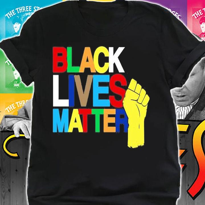 Colorful Black Lives Matter Fist African Style T-Shirt shirt
