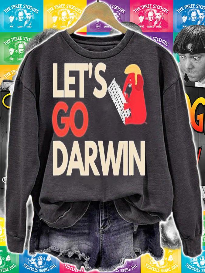 Let's Go Darwin Pro Vaccination Funny Sarcastic T-Shirt