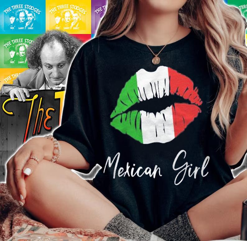 Mexican Girl  Mexico Pride Latina Girl Lips Shirt woman shirt