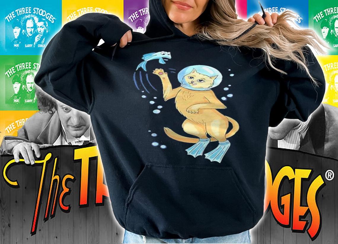 Diving Cat With Fish I Deep Diving I Heliox Shirt hoodie