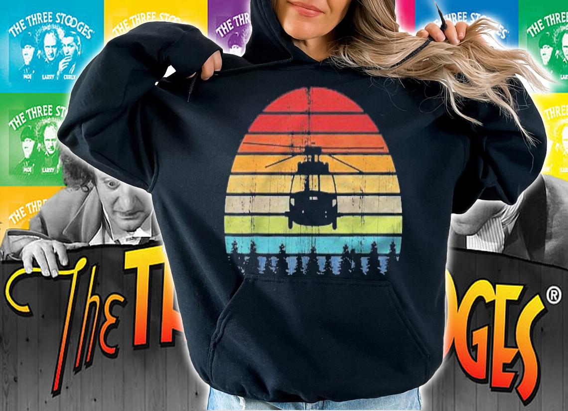 Retro Helicopter Pilot Aviator Blackhawk Vintage Heli Shirt