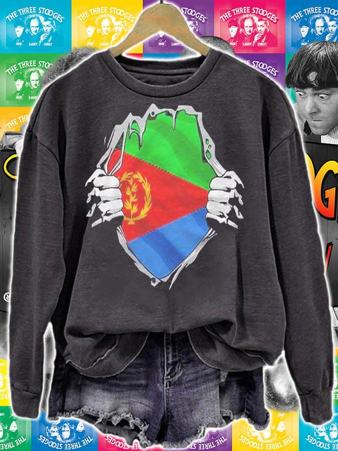 Super Eritrean Heritage Proud Eritrea Roots Flag Pullover Shirt sweatshirt