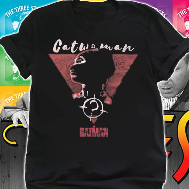 The Batman red Catwoman silhouette T-shirt shirt