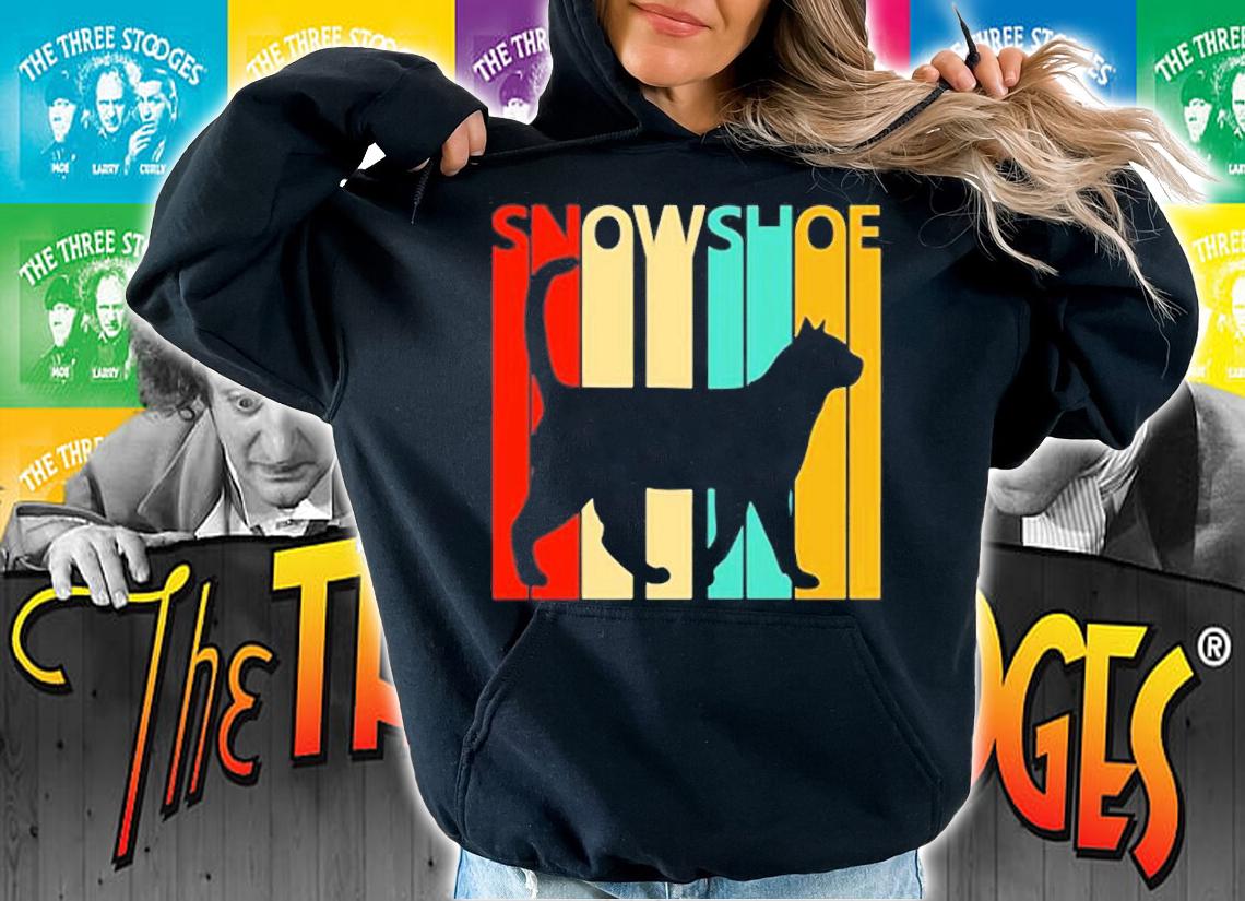 Vintage Retro Snowshoe Cat Lover T-Shirt hoodie