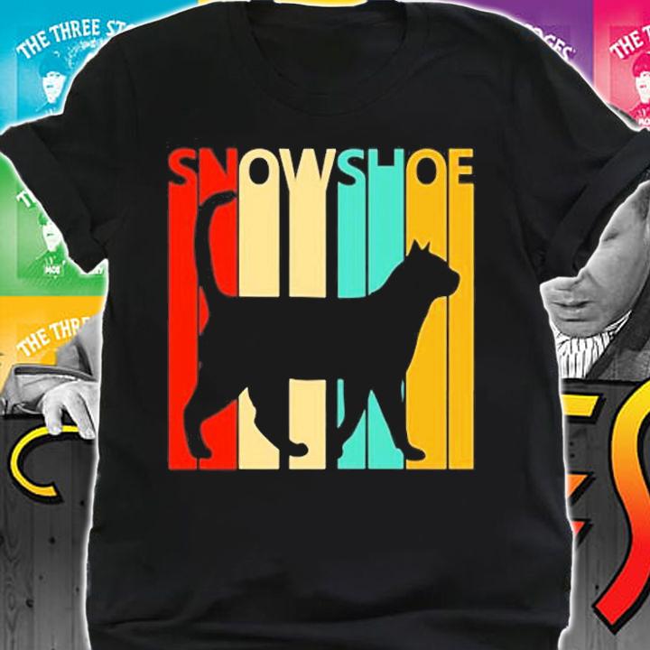 Vintage Retro Snowshoe Cat Lover T-Shirt shirt