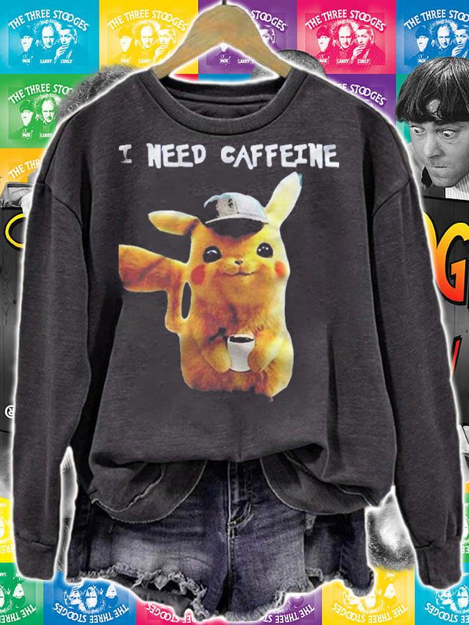 I Need Caffiene Pokemon Pikachu Version Shirt