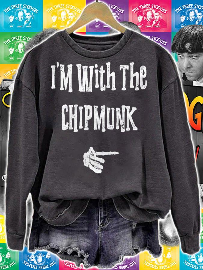 Im With Chipmunk Halloween Costume Funny Couples Matching Shirt sweatshirt